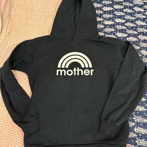 NWOT MOTHER Navy Hoodie with White Logo